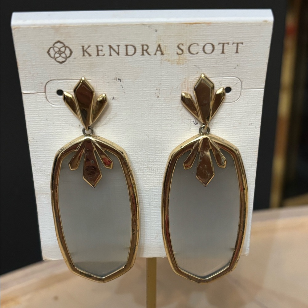 Kendra Scott Dillon Earrings-Slate (EUC)